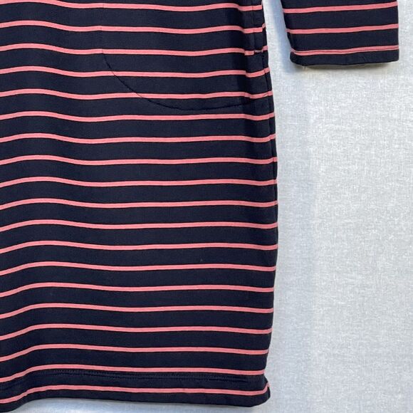 J.Jill Turtleneck Sweater Dress Women Size‎ M Purple Stripe Pockets Stretch - Picture 5 of 12